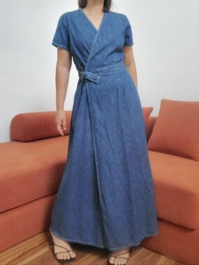 Denim Wrap DRESS